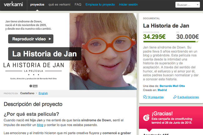 Crowdfunding La historia de Jan