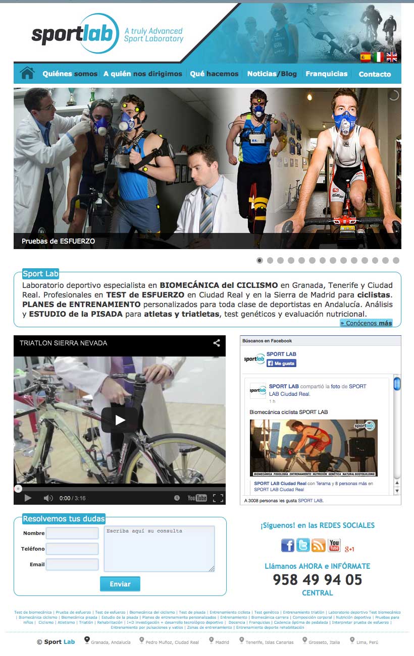 Web Corporativa Sportlab